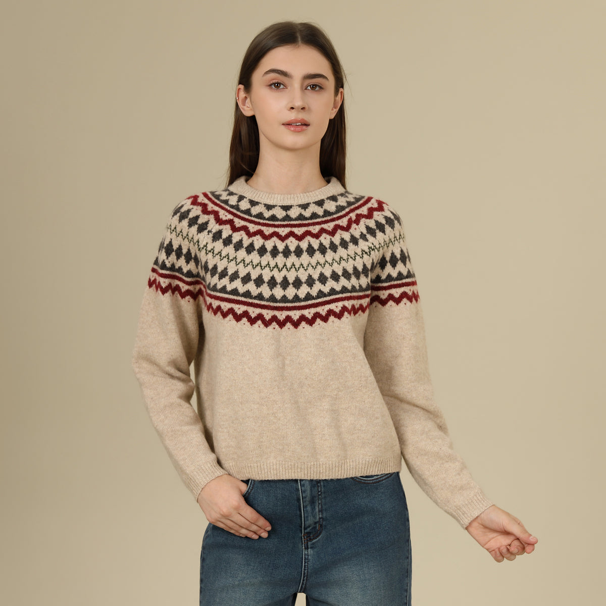Prominent Print Sweater For Women