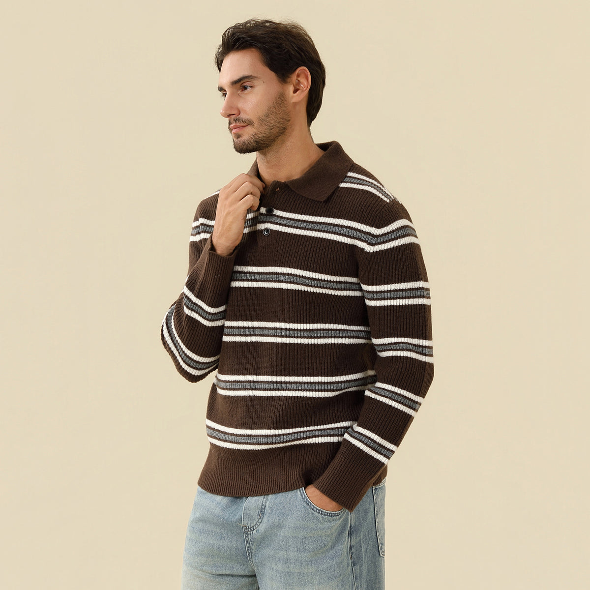 Striped Sweater For Men