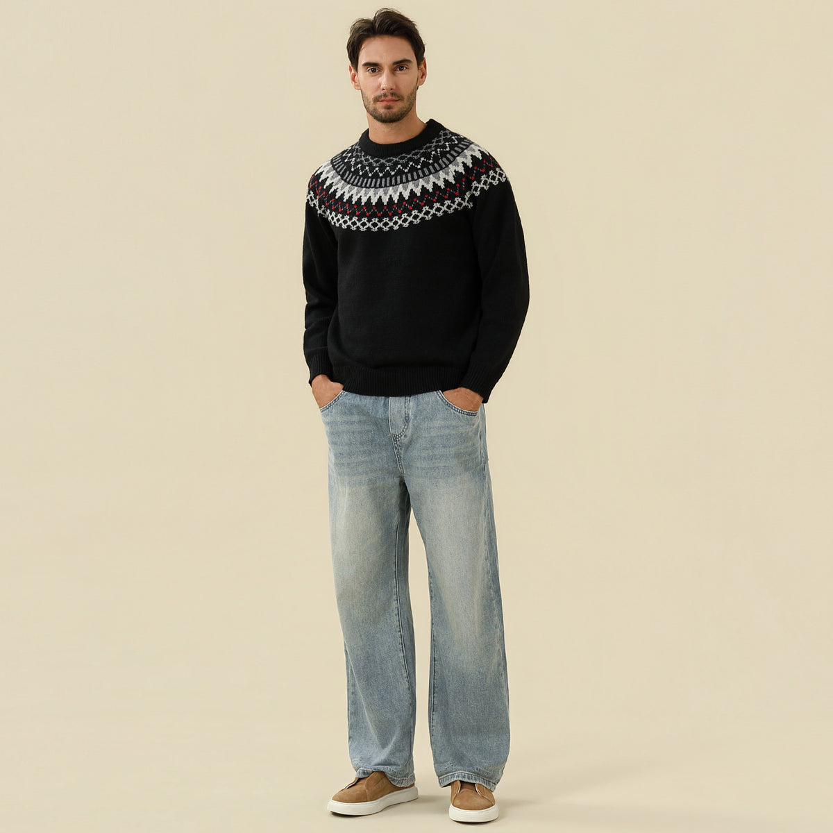 Prominent Print Sweater For Men