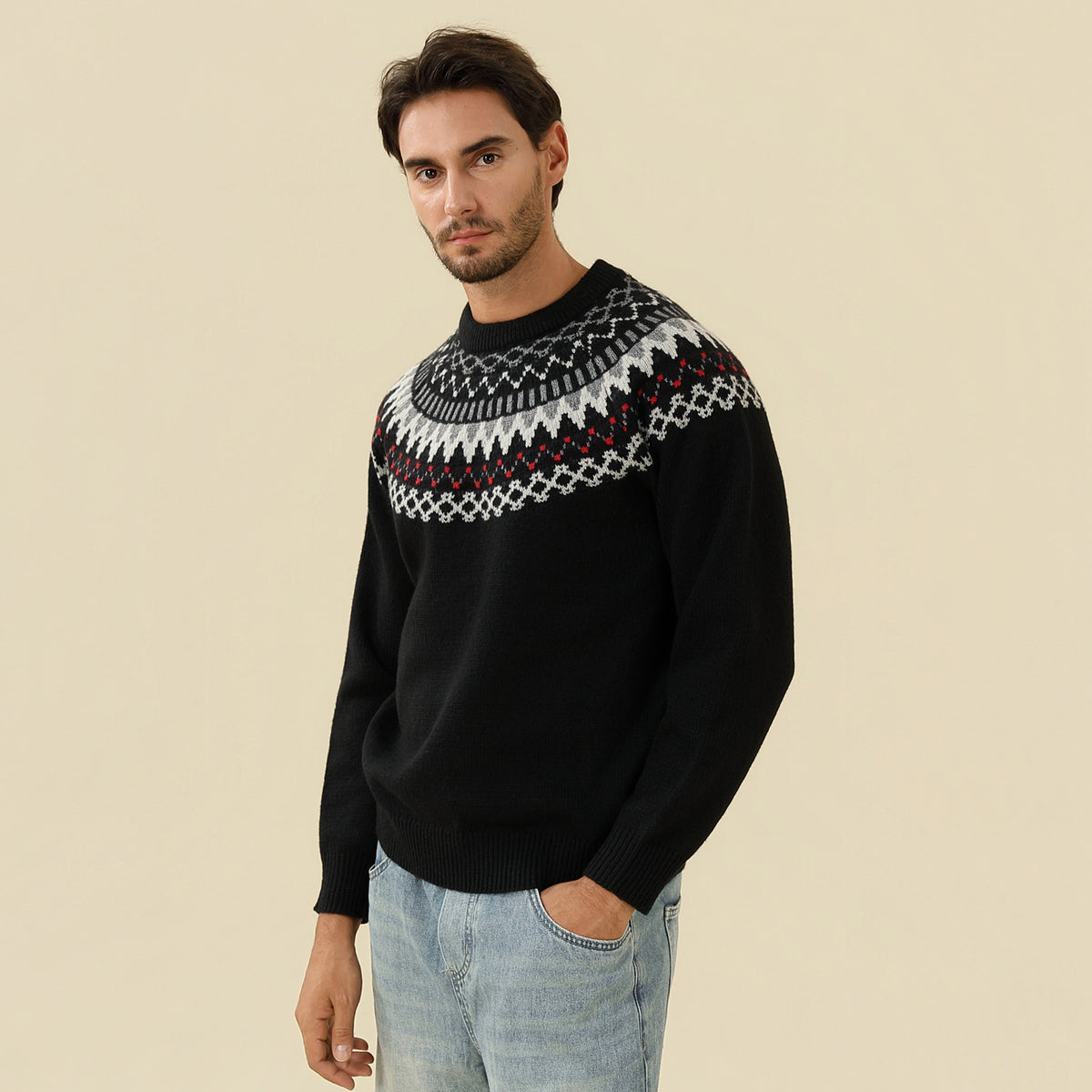Prominent Print Sweater For Men