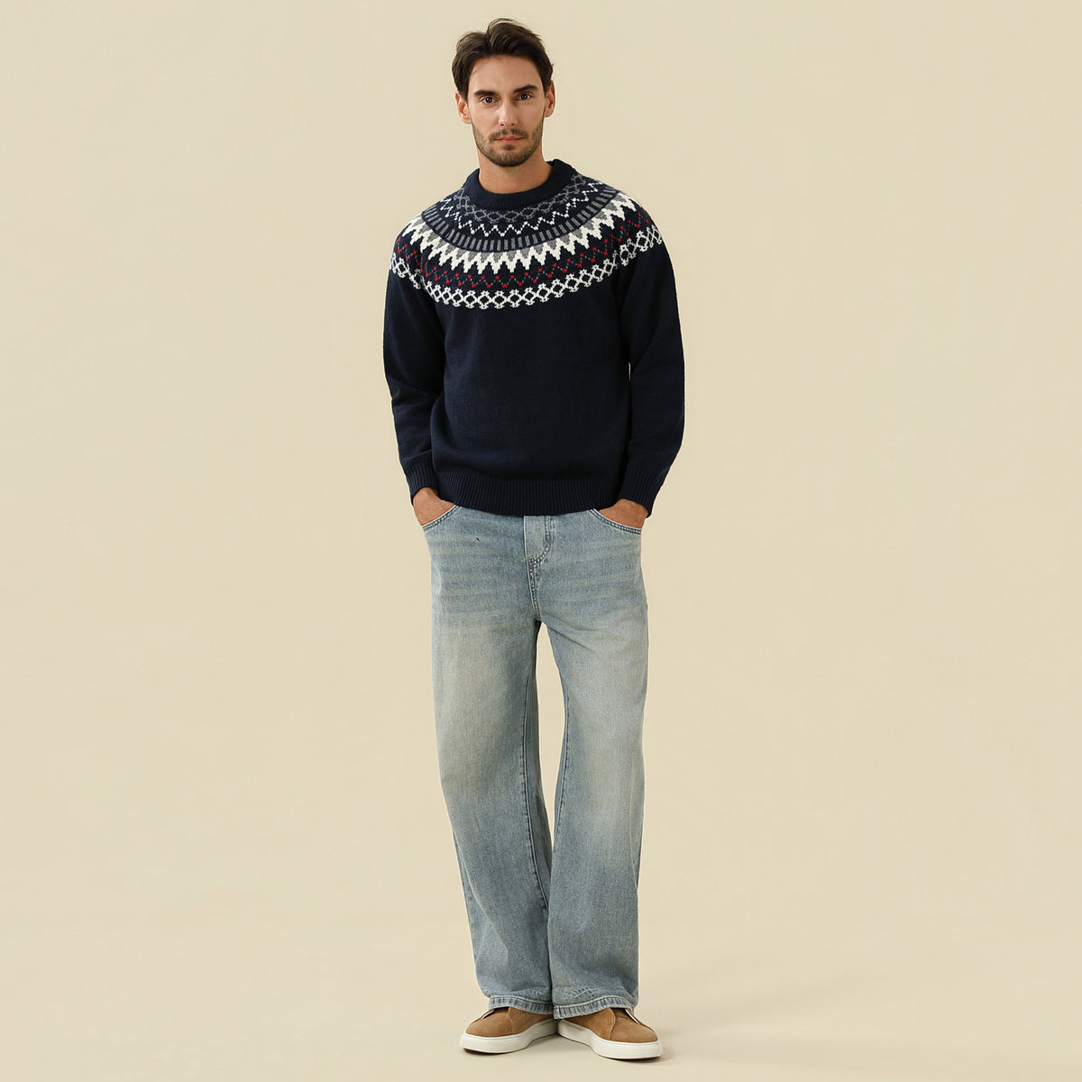 Prominent Print Sweater For Men