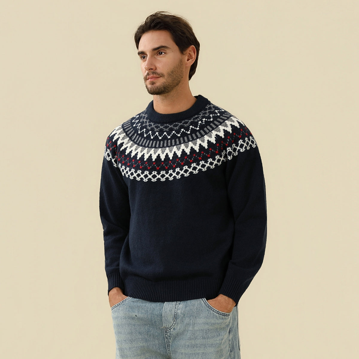 Prominent Print Sweater For Men