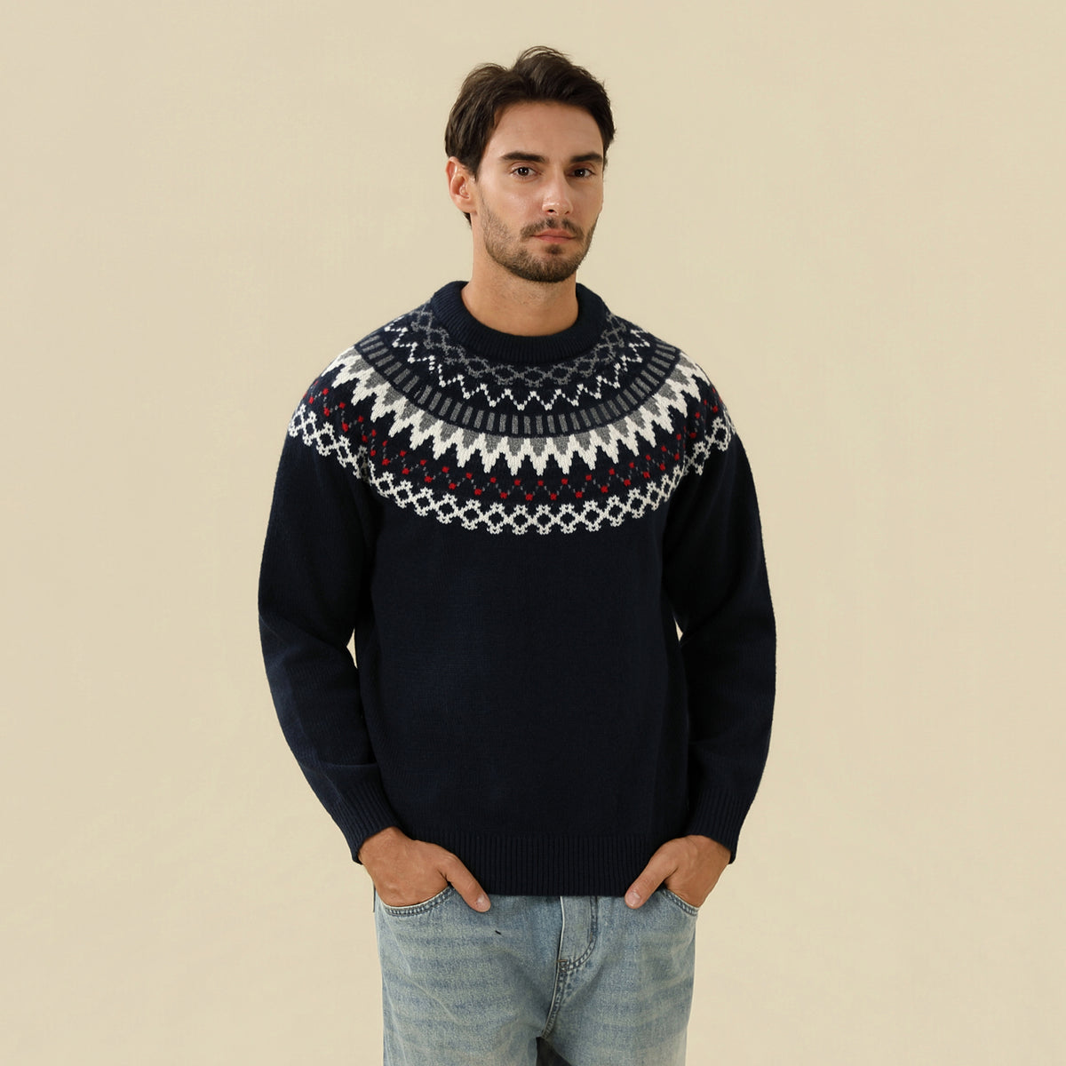 Prominent Print Sweater For Men