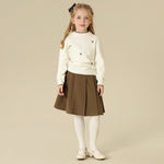 Prominent Print Sweater For Girls
