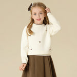Prominent Print Sweater For Girls