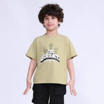 Army Green Printed T.Shirt for Boys Image