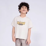 Printed T.Shirt for Boys Beige Image