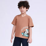 Printed T.Shirt for Boys Khaki Image