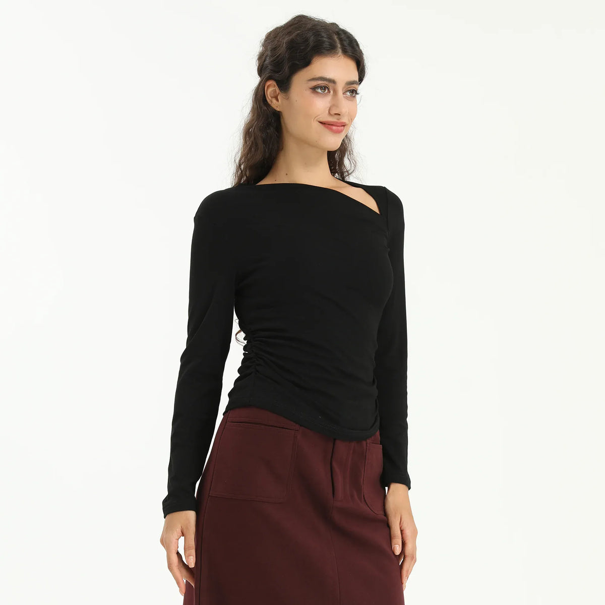 Elegant Plain T.Shirt for Women Image