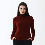 Maroon Elegant Plain T.Shirt for Women Image