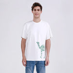 White Printed Casual T.Shirt for Men Image