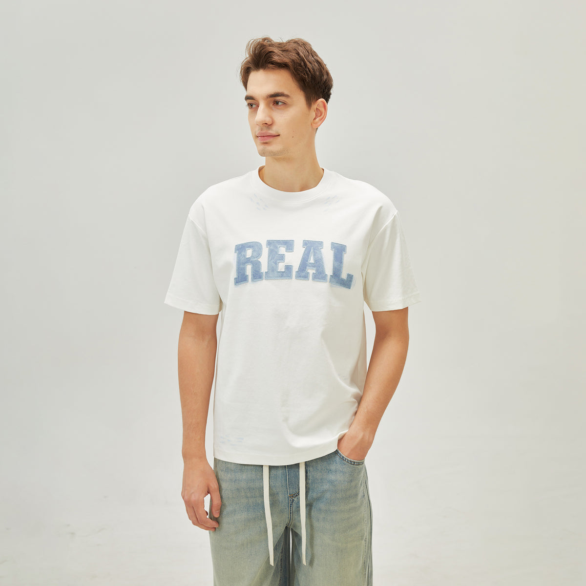 Street Look Embroidery T.Shirt For Men