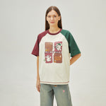 تيشيرت بألوان متداخلة بإطلالة عصرية للنساء