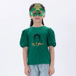 Green Printed Casual T.Shirt for Girls Image