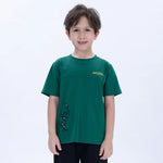 Green Printed Casual T.Shirt for Boys Image