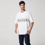 White Printed Casual T.Shirt for Men Image