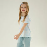 تيشيرت كاجوال مزين بنمط الزهور للبنات