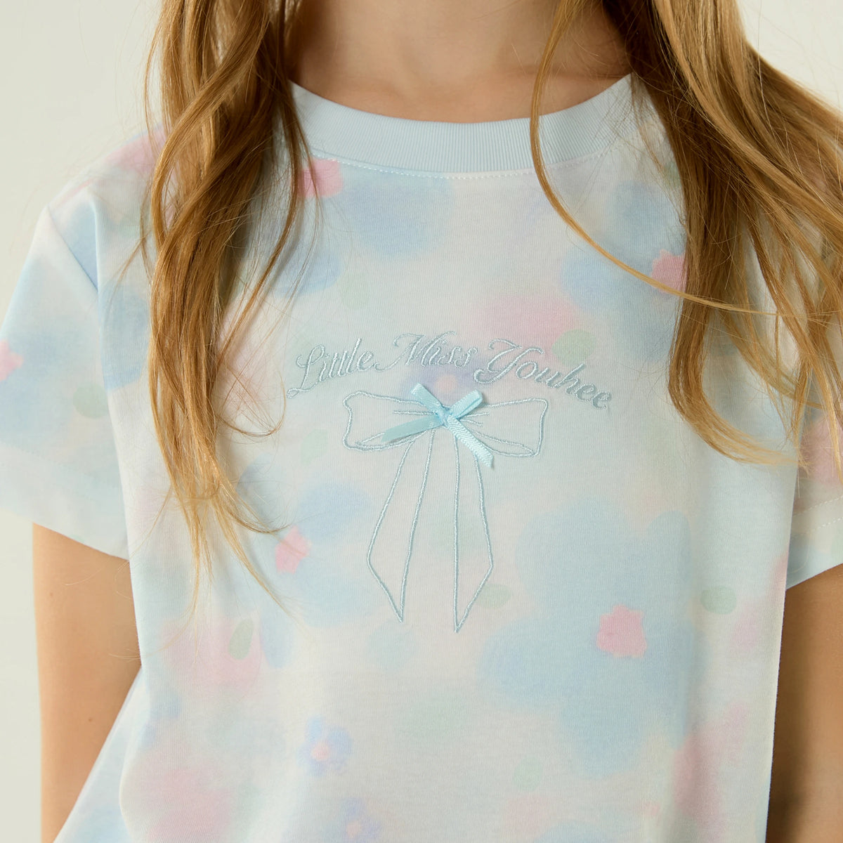 تيشيرت كاجوال مزين بنمط الزهور للبنات