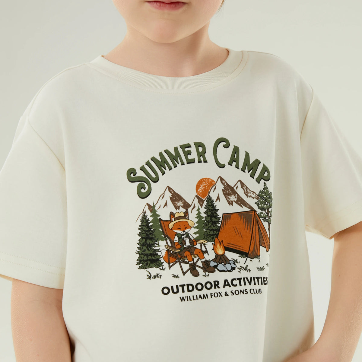 تيشيرت كاجوال مزين بطباعة للأولاد