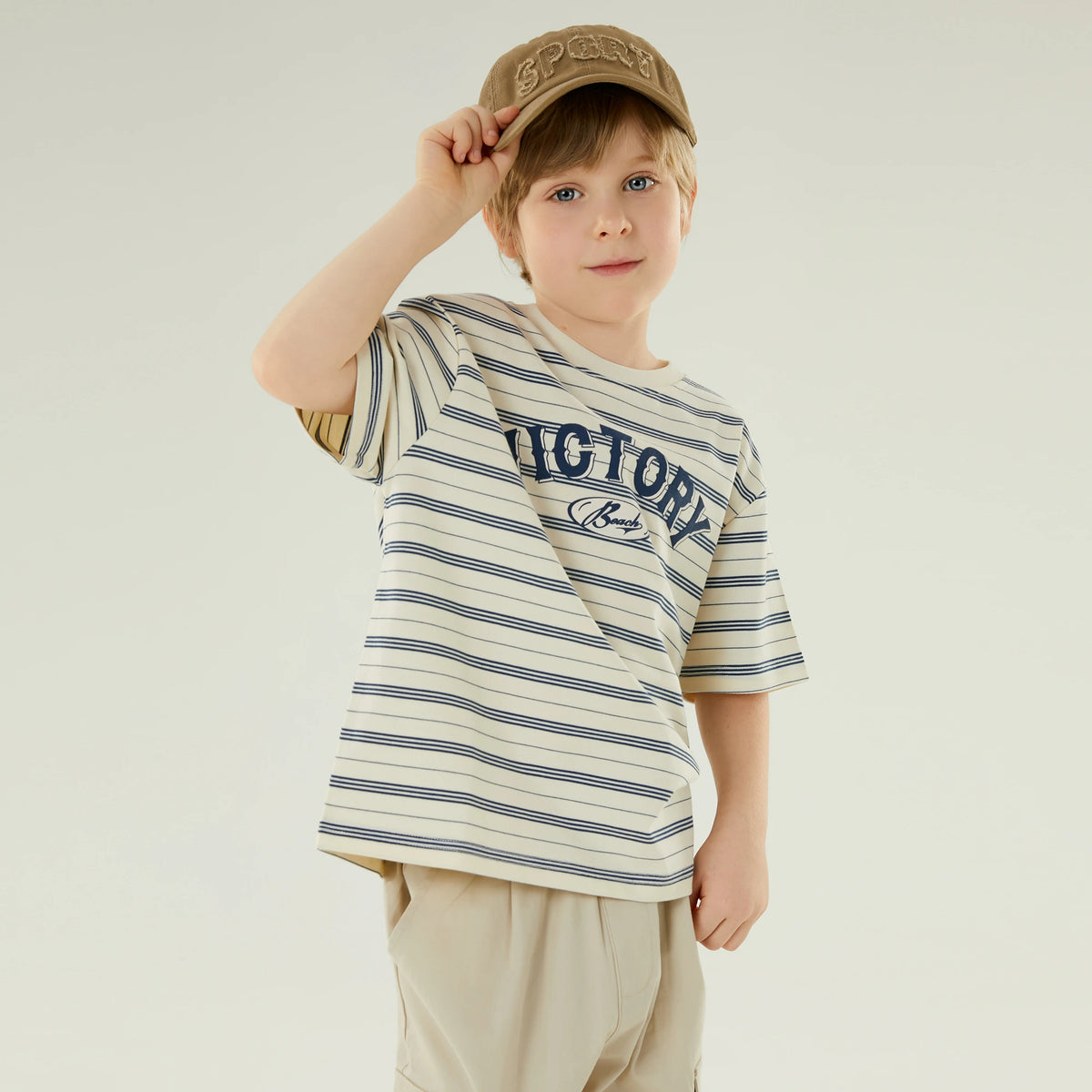 تيشيرت كاجوال مخطط للأولاد