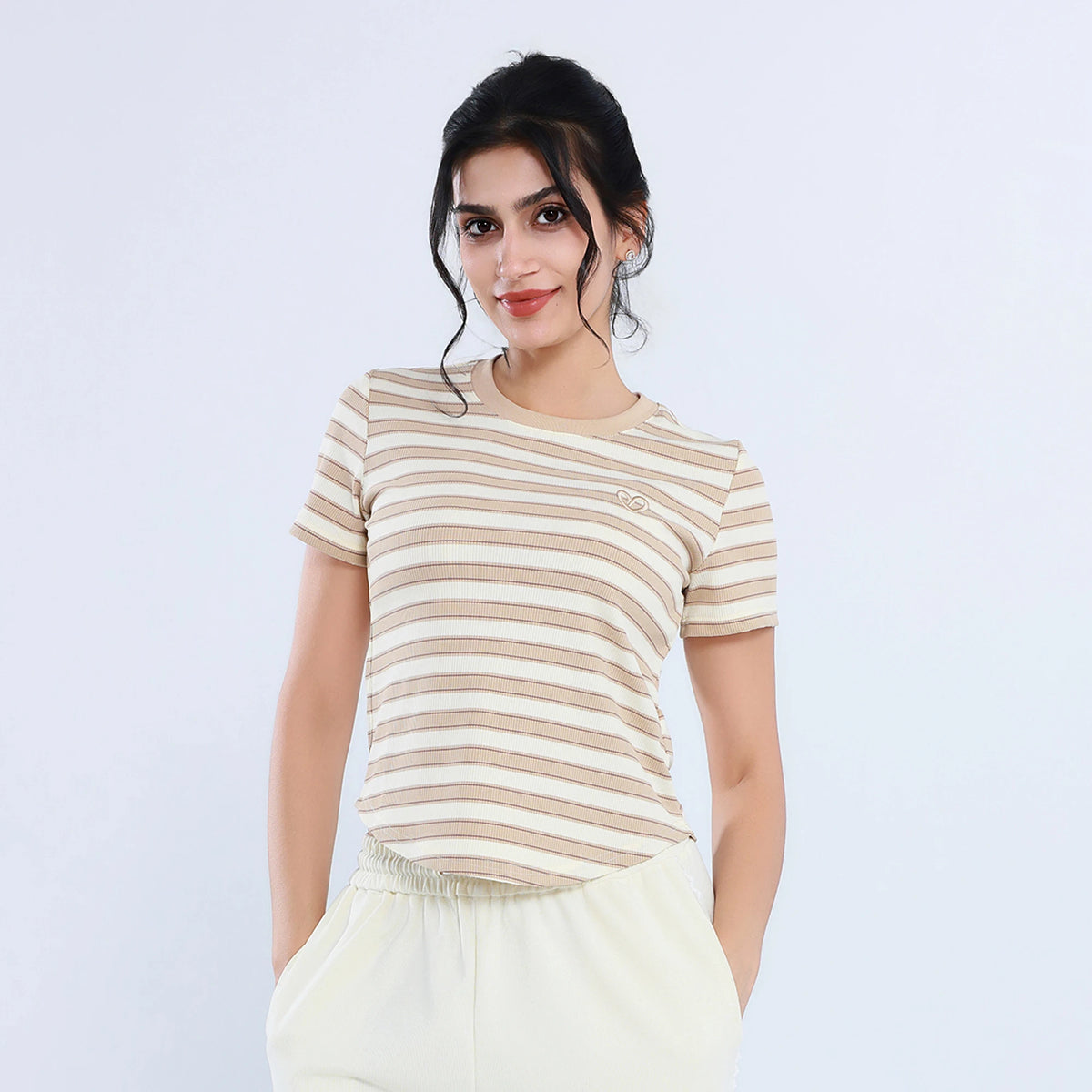 تيشيرت كاجوال مخطط للنساء