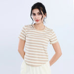 تيشيرت كاجوال مخطط للنساء