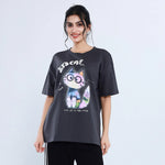 تيشيرت كاجوال مزين بطباعة للنساء