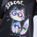 تيشيرت كاجوال مزين بطباعة للنساء