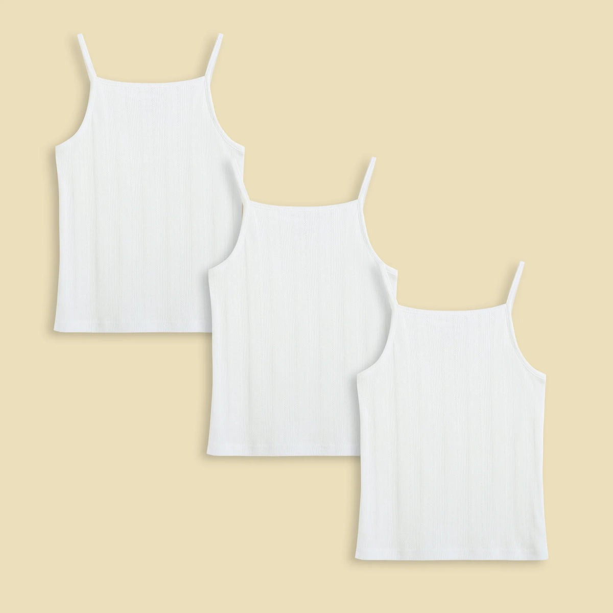 Jacquard Tank Top-3Pc For Girls