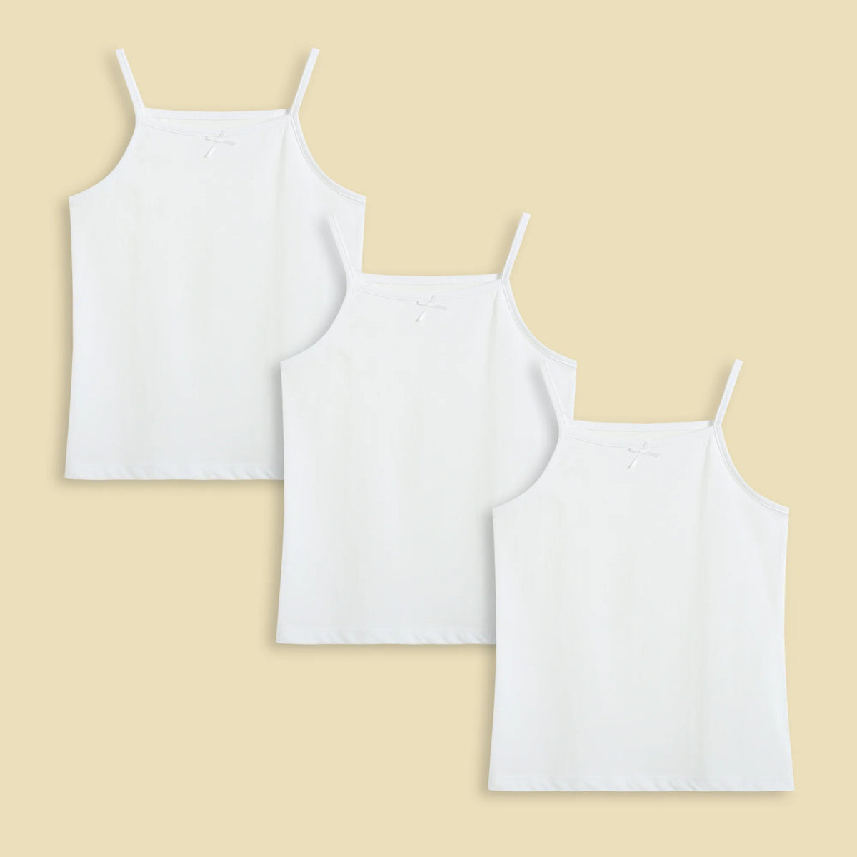 Plain Tank Top-3Pc For Girls