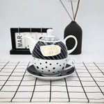 370Ml Black Teapot 4 Sets Multicolors Image