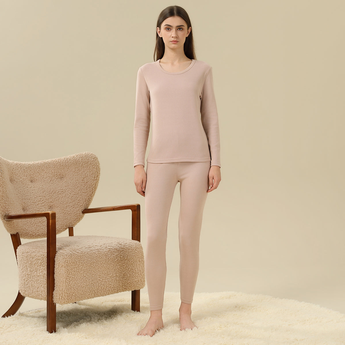 Striped Thermal Set 2Pc for Women