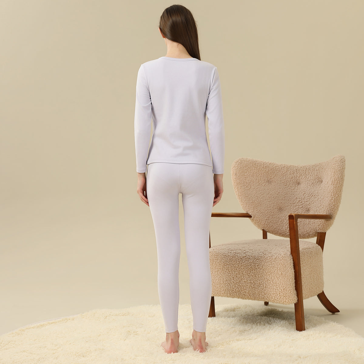 Striped Thermal Set 2Pc for Women