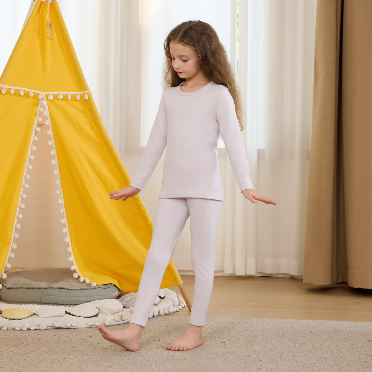 Plain Thermal Set 2P for Girls