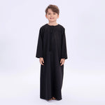 Black Embroidery Thoub for Boys Image