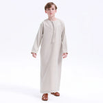 Light Beige Embroidery Thoub for Boys Image