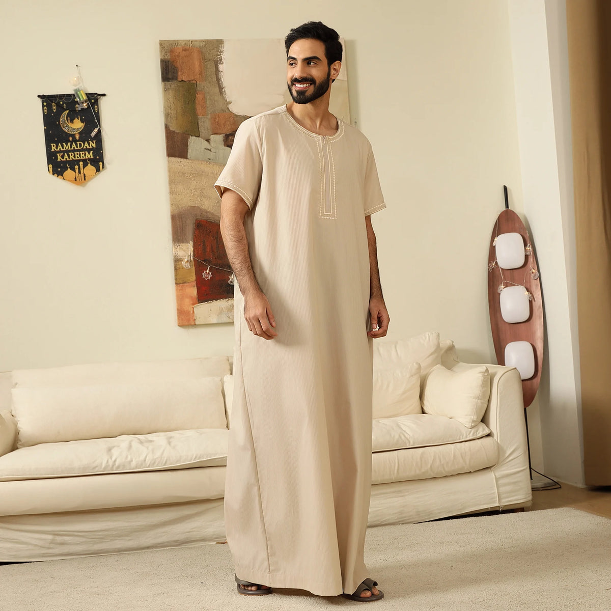 Embroidery Thoub For Men