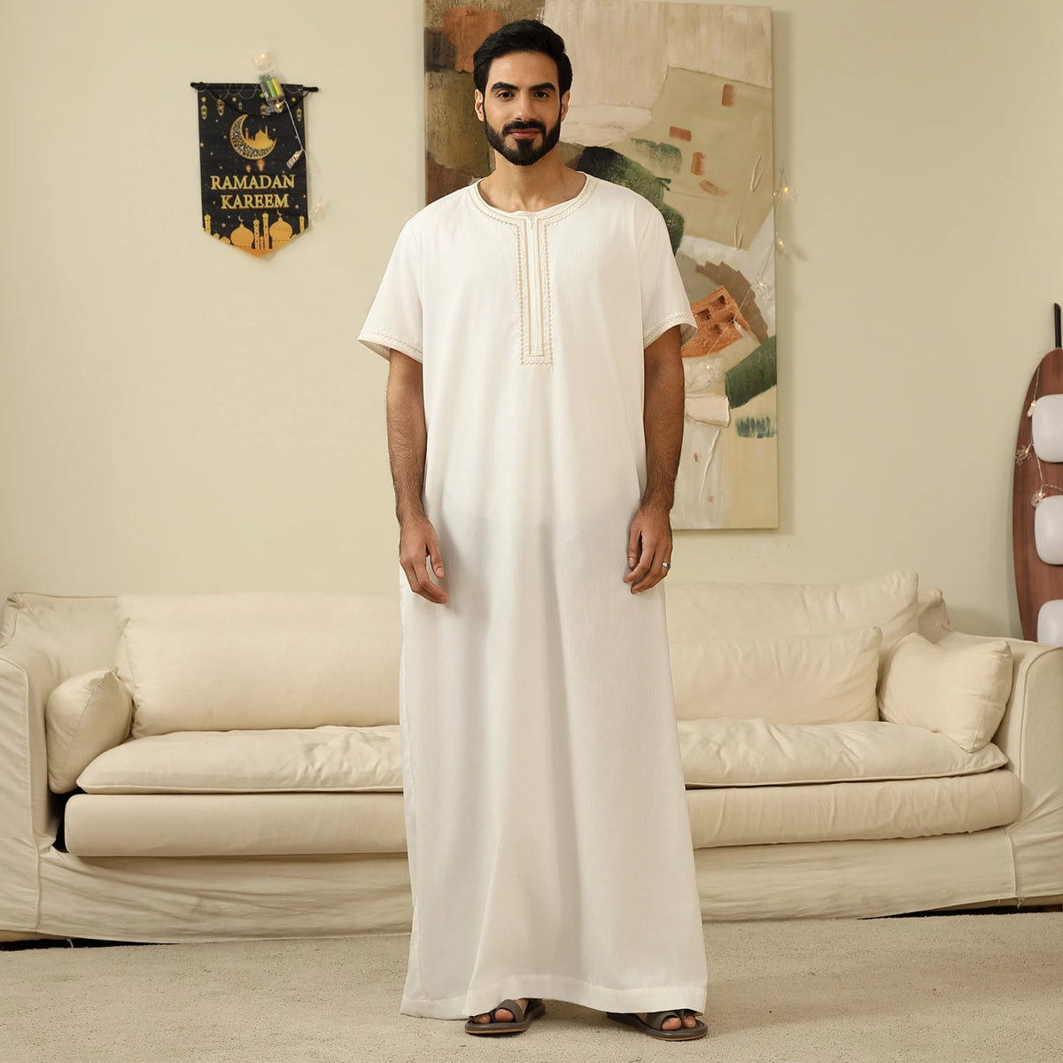 Embroidery Thoub For Men