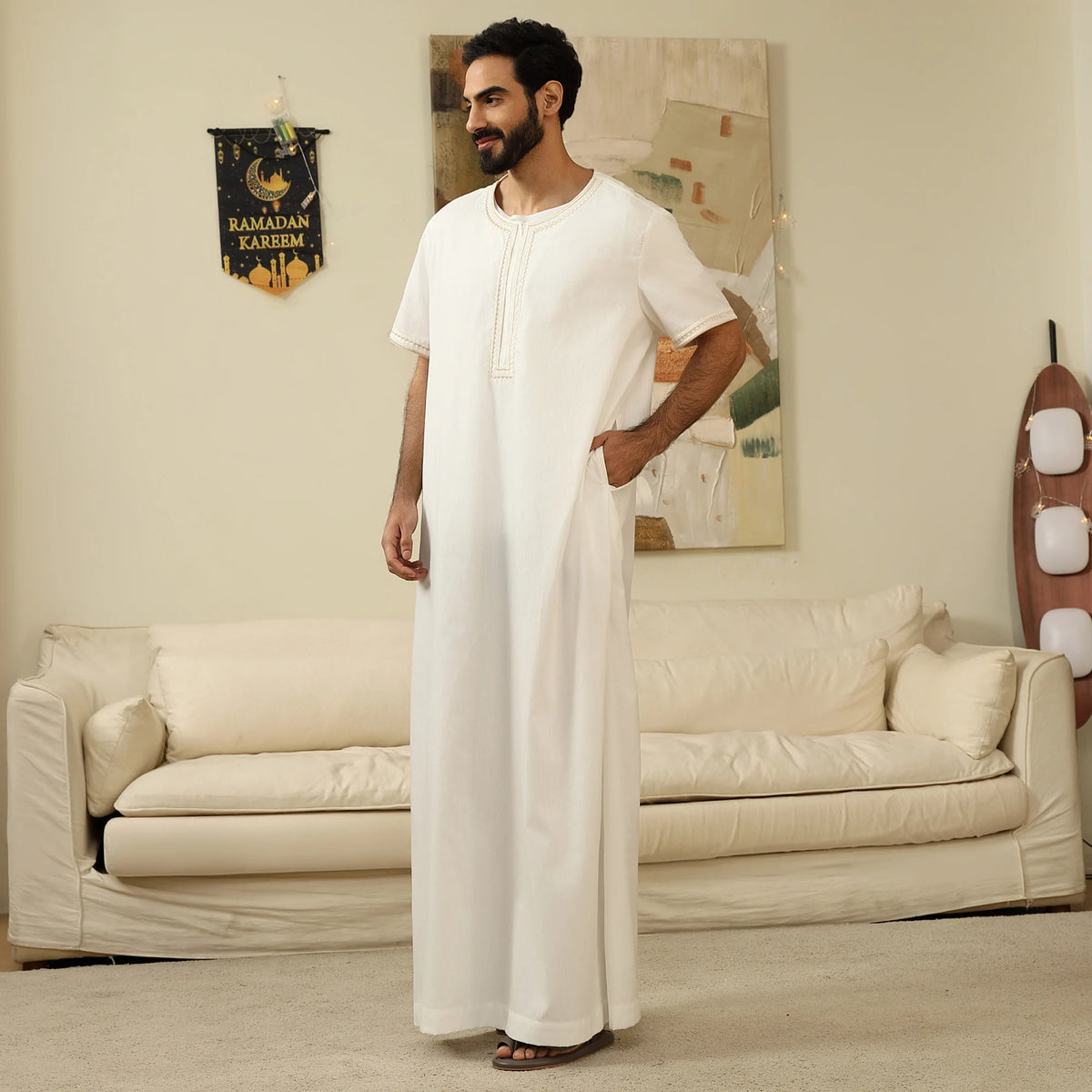 Embroidery Thoub For Men