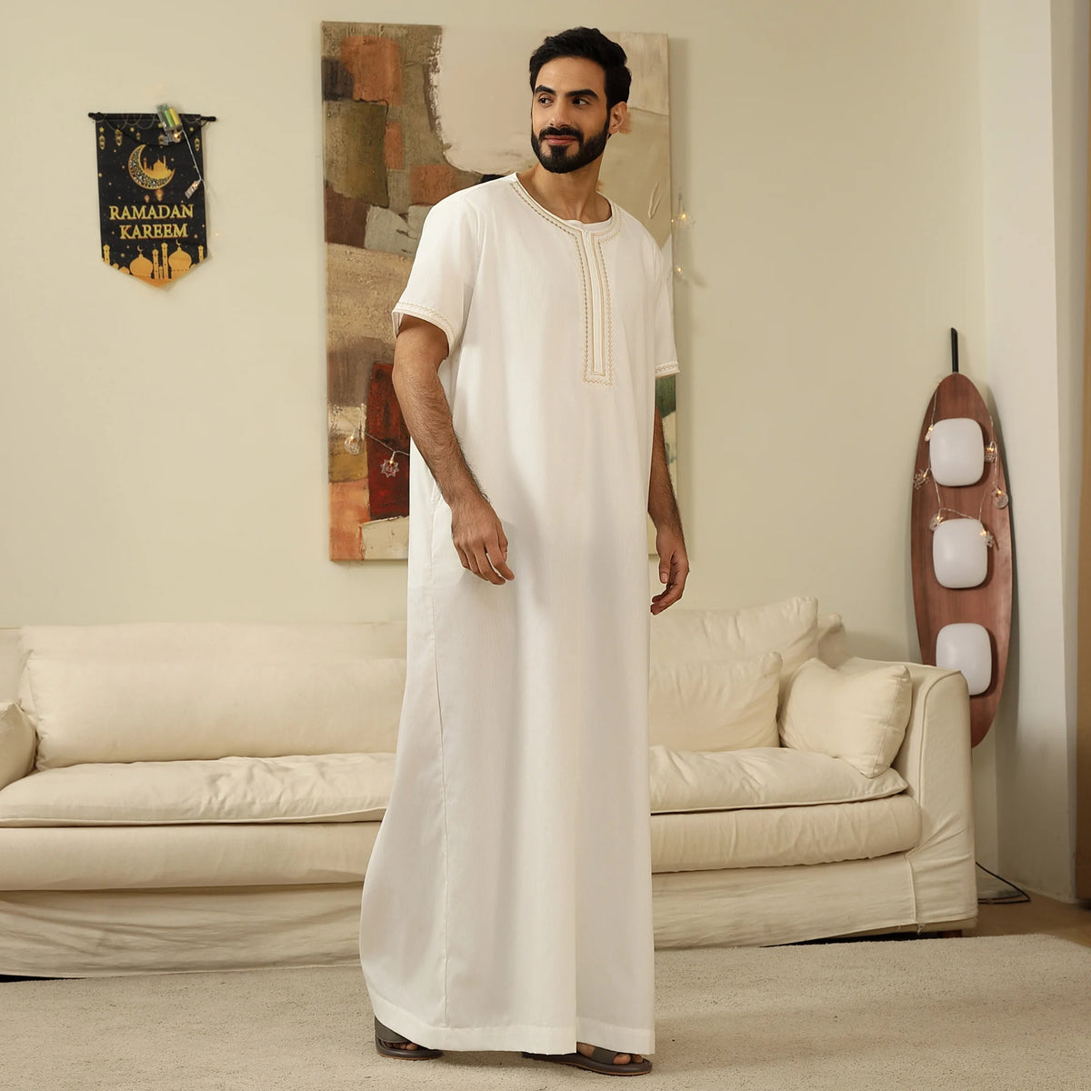 Embroidery Thoub For Men