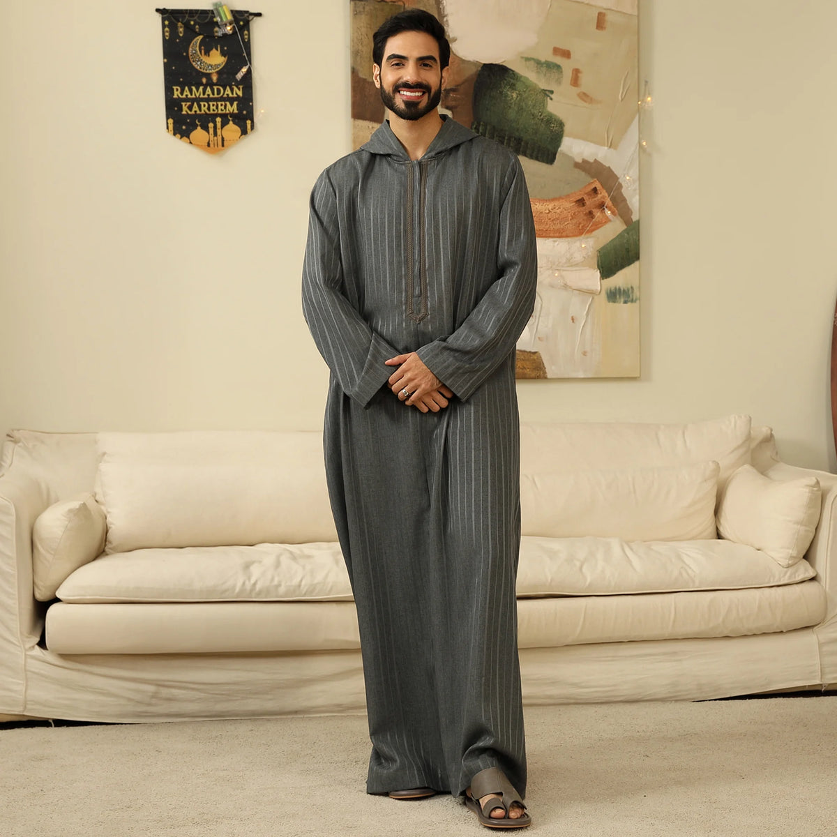 Striped Thoub For Men