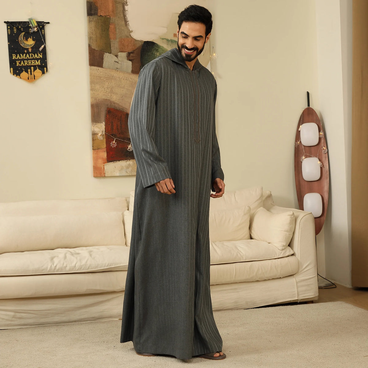 Striped Thoub For Men