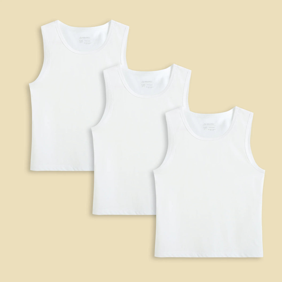 Plain Vest-3Pc For Boys
