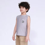 Printed Sleeveless T-Shirt for Boys Image