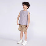 Printed Sleeveless T-Shirt for Boys Image