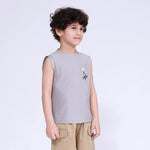 Printed Sleeveless T-Shirt for Boys Image