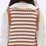 Casual Striped Waistcoat for Girls Image