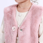 Casual Solid Waistcoat for Girls Image