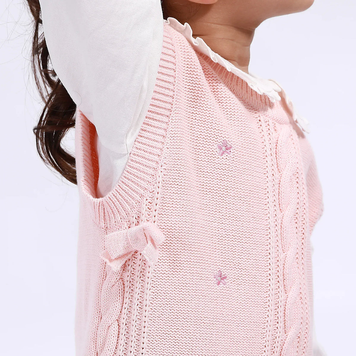 Casual Jacquard Waistcoat for Baby girl Image