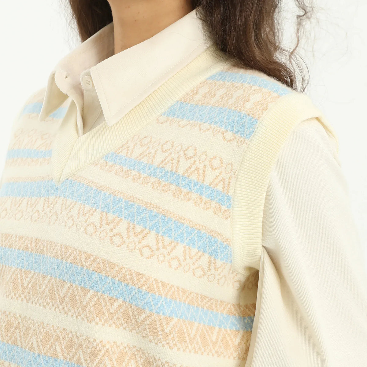 Elegant Striped Waistcoat for Women Image